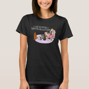 With Edward Gorey Cats and Books Women T-Shirt