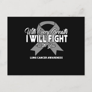 With Every Breath I Will Fight With You Lung Invitation Postcard