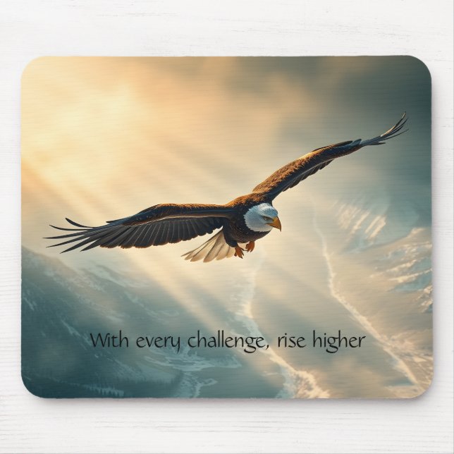 With every challenge, rise higher | mouse pad (Front)