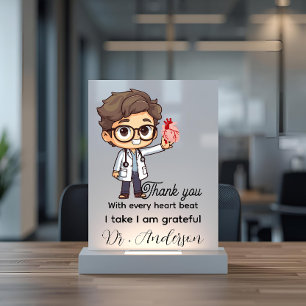 With Every heart I take cardiologist Personalized  Pedestal Sign