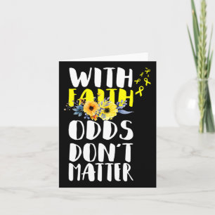 With Faith - Gold Ribbon Support Childhood Cancer Card