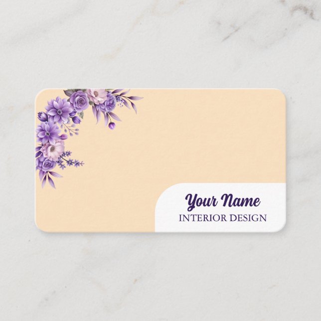 with Floral Touches Business Card (Front)