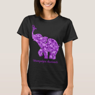 With Flower Fibromyalgia Awareness Ribbon T-Shirt