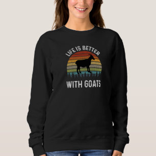 With Goats Retro Goat Owner Sweatshirt