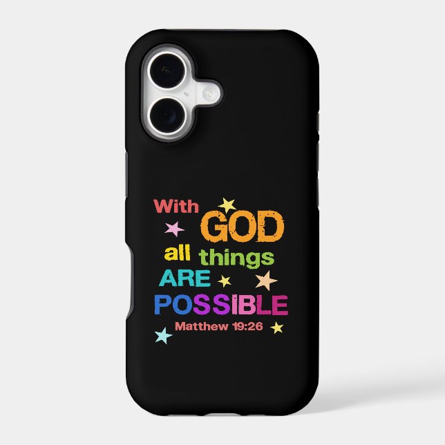 With God all things are Possible Bible Verse (Back)