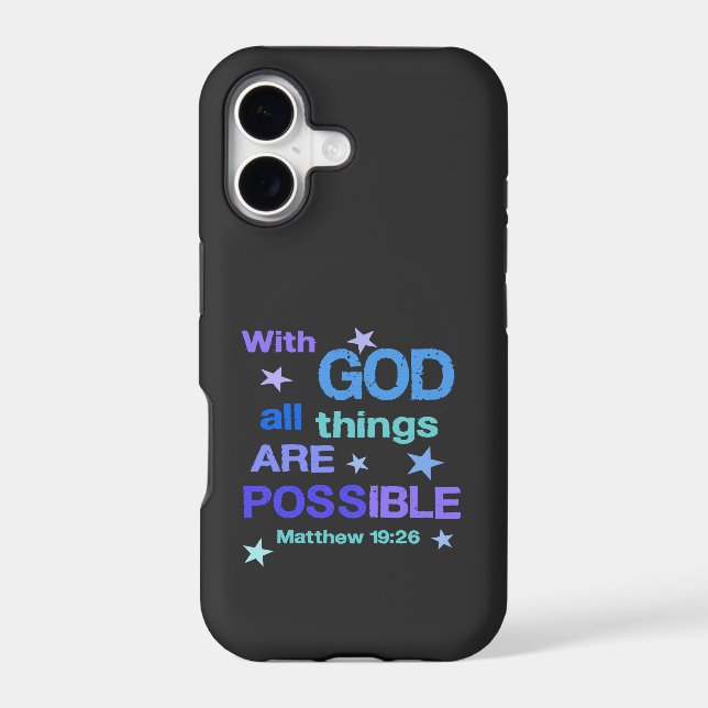 With God all things are Possible Bible Verse (Back)