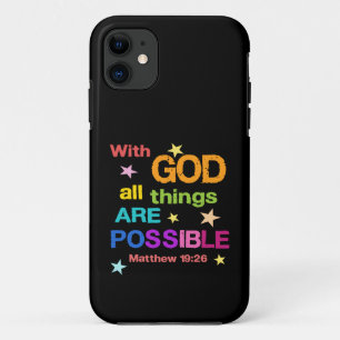 With God all things are Possible Bible Verse Case-Mate iPhone Case
