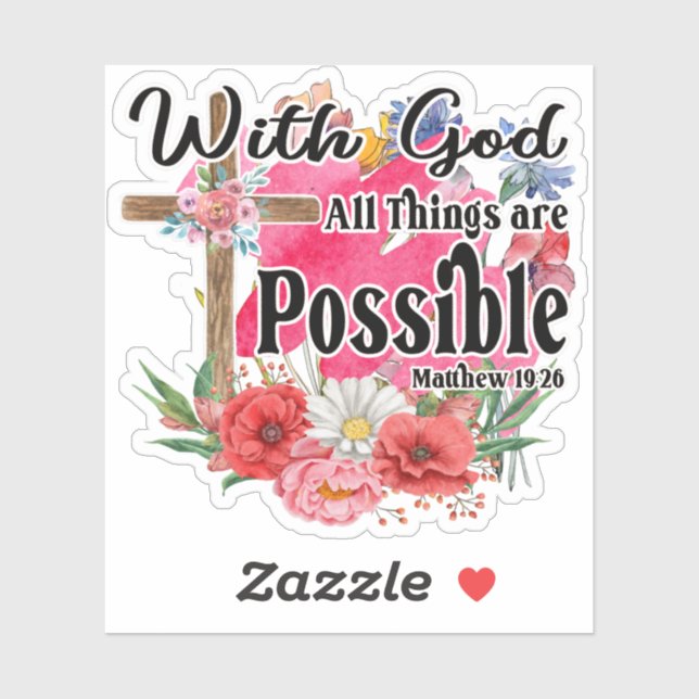 With God All Things Are Possible Christian Bible (Sheet)
