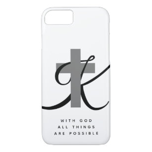 With God All Things Are Possible Christian cross Case-Mate iPhone Case