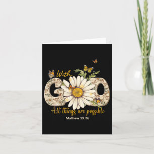 With God All Things Are Possible Christian Women G Card