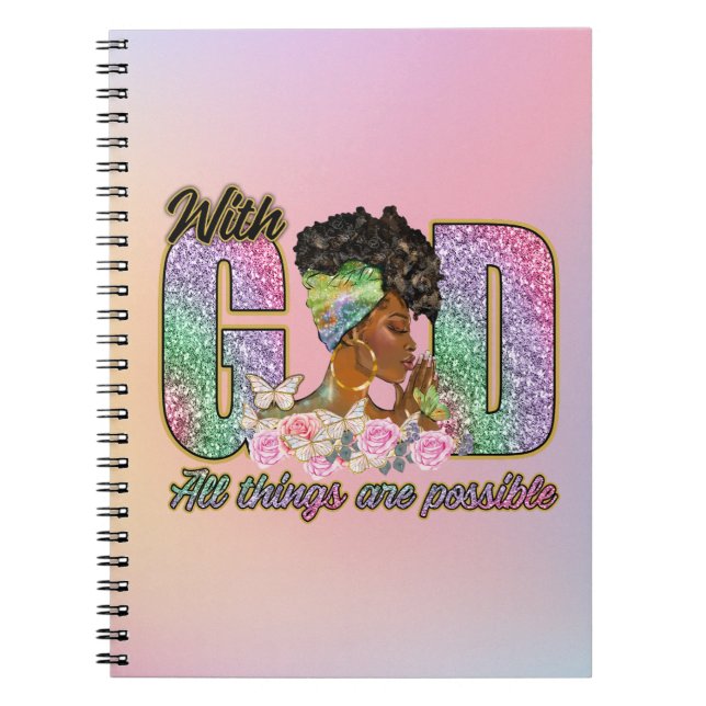 With God All Things Are Possible Notebook (Front)