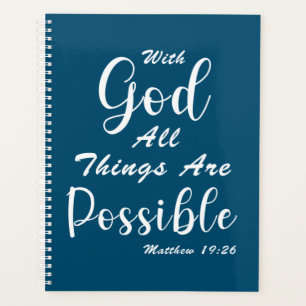 With God All Things Are Possible Planner
