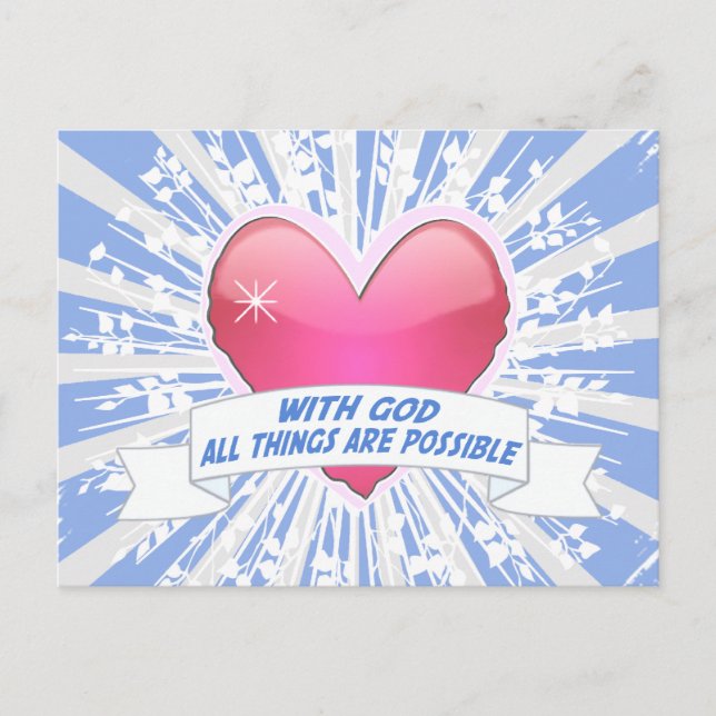With God All Things are Possible Postcard (Front)