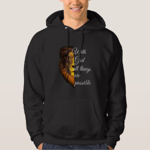 With God All Things Are Possible Prayer Bible Vers Hoodie