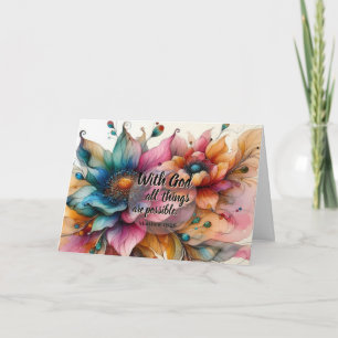 With God All Things Are Possible Scripture Card