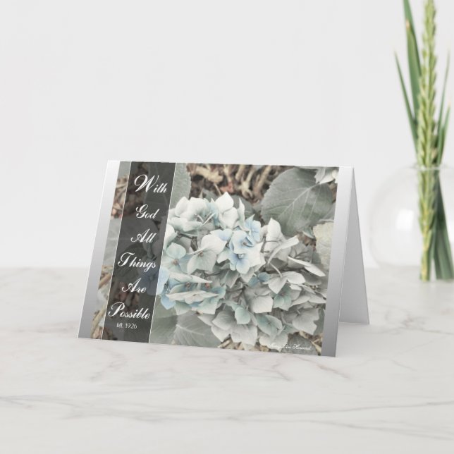 With God All Things Are Possible - Scripture Card (Front)