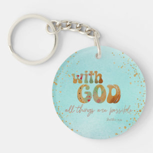 With God, All Things are Possible Verse Key Ring