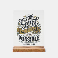 With God All Things Are Possible Vintage Christian