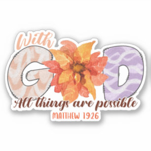 With God All Things Possible Christian Bible