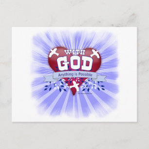 With God Anything is Possible Postcard