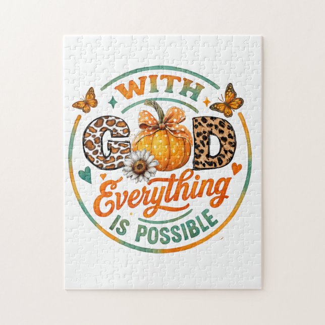 With God Everything Is Possible  Jigsaw Puzzle (Vertical)
