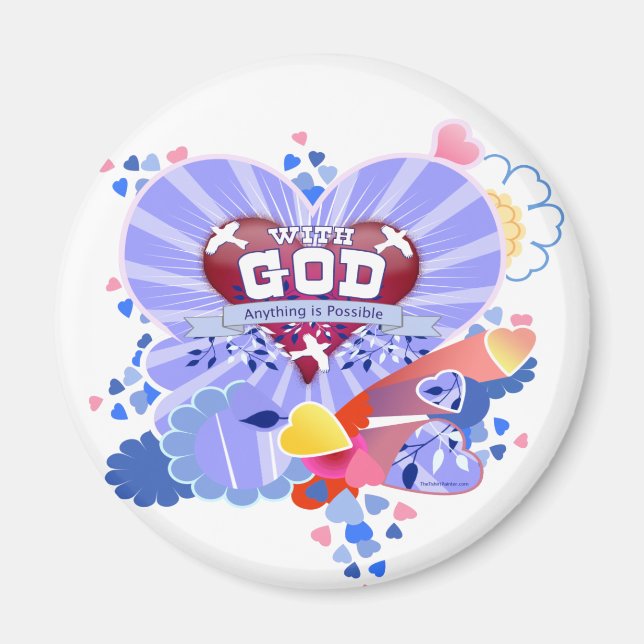 With God Hearts Magnet (Front)