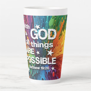 With God Matthew 19-26 Latte Mug