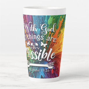 With God Matthew 19-26 Latte Mug