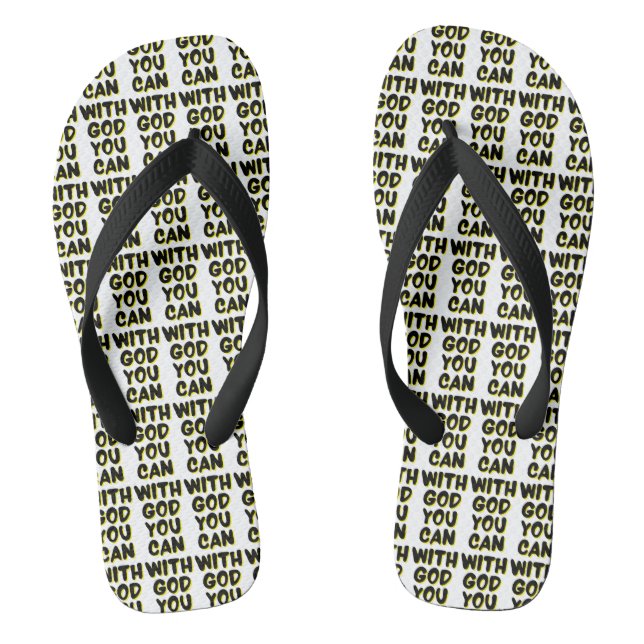 With God You Can Faith Based All-Over Unisex Jandals (Footbed)