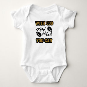 With God You Can Strong Faith Baby Bodysuit