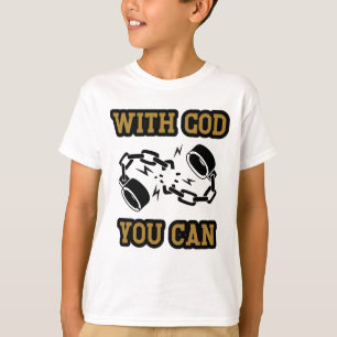 With God You Can Strong Faith Boy's T-Shirt
