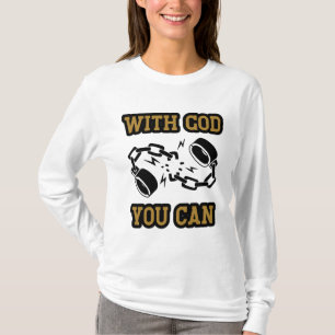 With God You Can Strong Faith Women's Long Sleeve T-Shirt