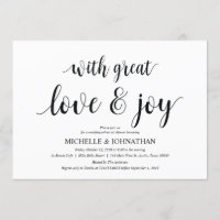With great love, Rehearsal Dinner Invitation cards