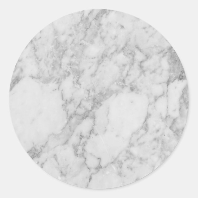 With Grey Marble Blank Template Custom Classic Round Sticker (Front)