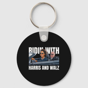 With Harris And WAlzheimer President Kamala Harris Key Ring