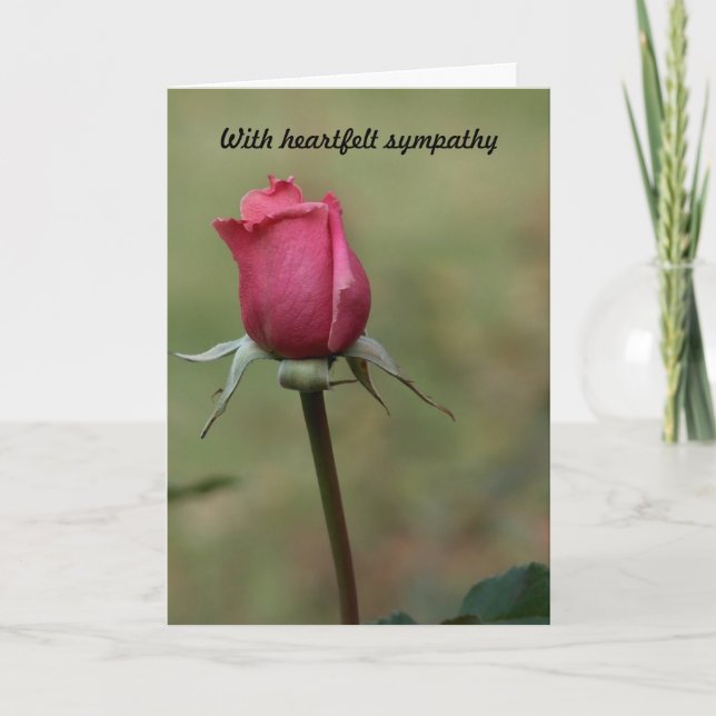 With heartfelt sympathy card (Front)