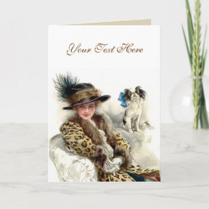 With Her Dog 2 Card