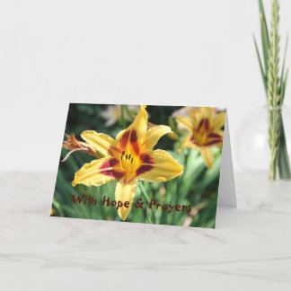 With Hope & Prayers to Let You Know We Care Card