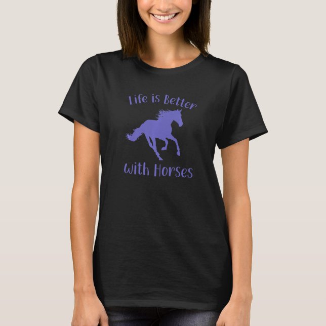 with Horses Equestrian Rider Horseback Riding  3 T-Shirt (Front)