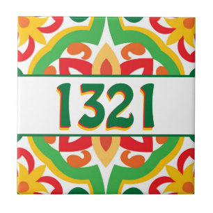  With house number Azulejos, decorative pattern,   Tile
