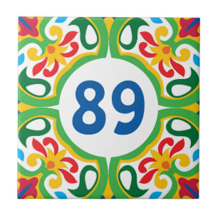  With house number Azulejos, decorative pattern,  Tile
