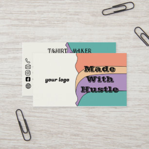 With Hustle T-Shirt Maker Business Card