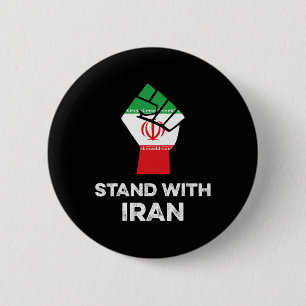 With Iran Shirt Feminist Equality Iran Protests Sh 6 Cm Round Badge