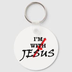 With Jesus Key Ring