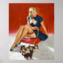 With Kittens Pin Up