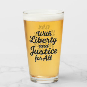 With Liberty and Justice for All Protest Freedom Glass