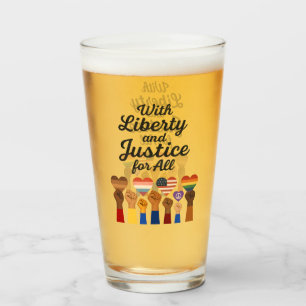 With Liberty and Justice for All Protest Freedom Glass