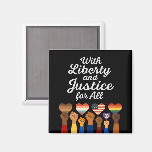 With Liberty and Justice for All Protest Freedom Magnet