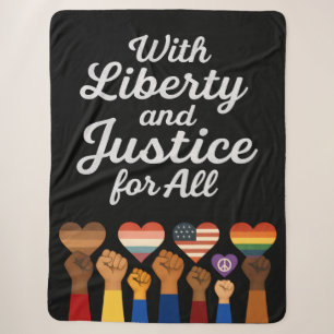 With Liberty and Justice for All Protest Freedom Sherpa Blanket