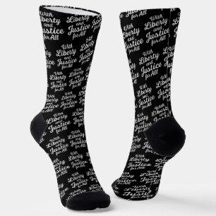 With Liberty and Justice for All Protest Freedom Socks